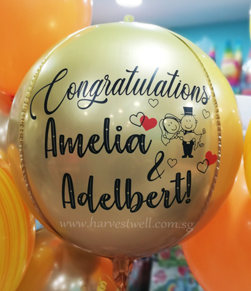 Congratulations Wedding Customize ORBZ Balloon